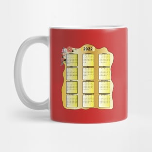 Calendar 2022. Golden Planning Business Mug